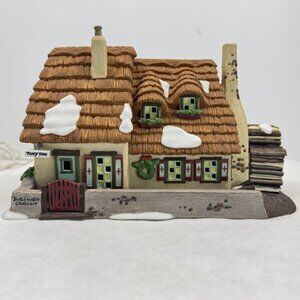 Vtg Department 56 Dickens Village Christmas Carol Cottage Porcelain Lighted 1996